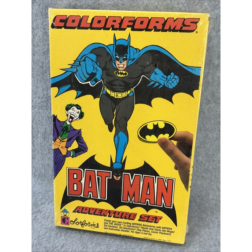 Vintage 1989 Batman Colorforms Adventure Set New Sealed Cartoon Comic Book Joker